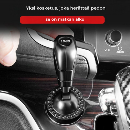 Auton logolla varustettu käynnistyskahva