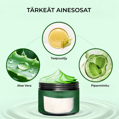Tea tree-öljyn ja Aloe Veran kosteuttava jalkavoide
