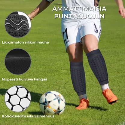 ProShield - Jalkapallosuojat - Kompressiosukka hunajakennosuojauksella turvallisempaan ja sujuvampaan peliin