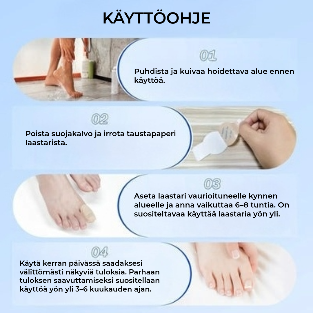 FungalPatch - Antibakteerinen Sieniä Torjuva Laastari ja Kynsienhoitopakkaus