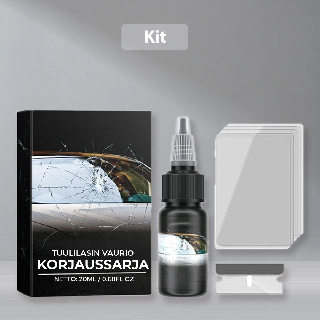 Tuulilasin korjaussarja halkeamia vastaan
