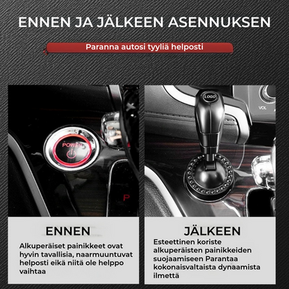 Auton logolla varustettu käynnistyskahva