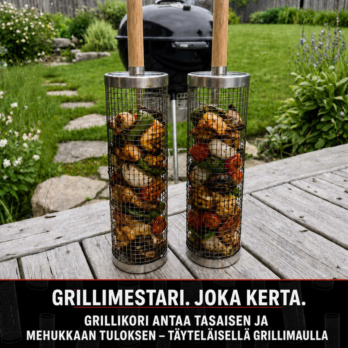 Pyörivä grillikori