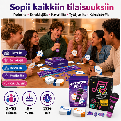 Musiikkimikrofonipeli – peli, joka saa kaikki laulamaan 🎤