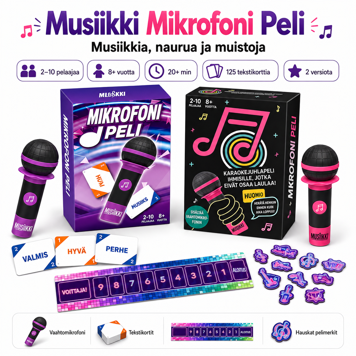 Musiikkimikrofonipeli – peli, joka saa kaikki laulamaan 🎤