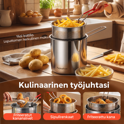 Monikäyttöinen friteerauskattila – Friteeraa, paista, keitä ja hauduta yhdessä kattilassa