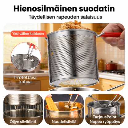 Monikäyttöinen friteerauskattila – Friteeraa, paista, keitä ja hauduta yhdessä kattilassa