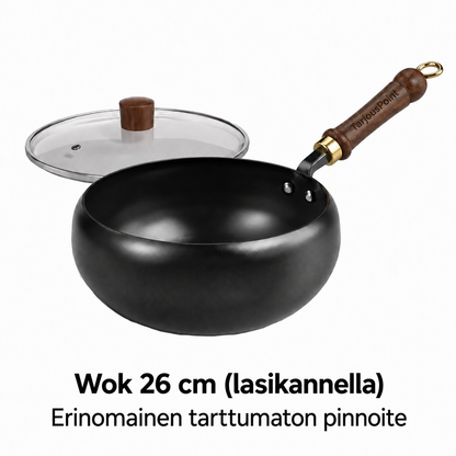 Pinnoittamaton valurautapannu – ei kemikaaleja, ei hilseilevää pinnoitetta