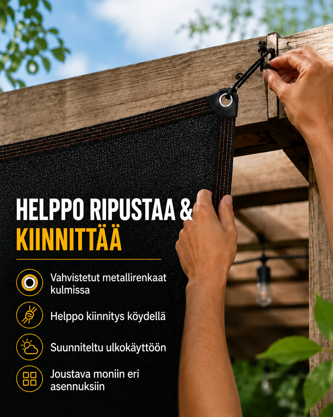 Aurinko- ja näkösuojaverkko