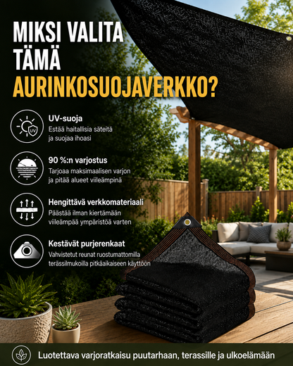 Aurinko- ja näkösuojaverkko