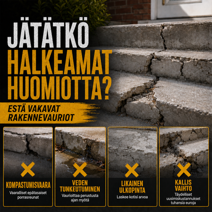 Betoniliima portaiden korjaukseen – Täydellinen portaisiin, ajoteille ja terasseille