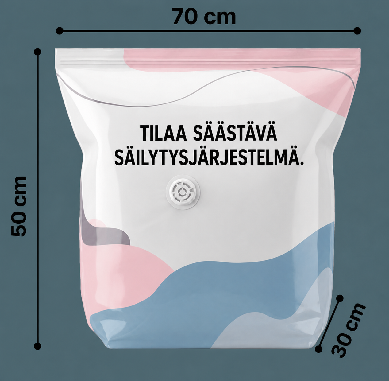 3D-tyhjiösäilytyspussit ilman pumppua