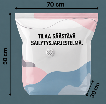 3D-tyhjiösäilytyspussit ilman pumppua