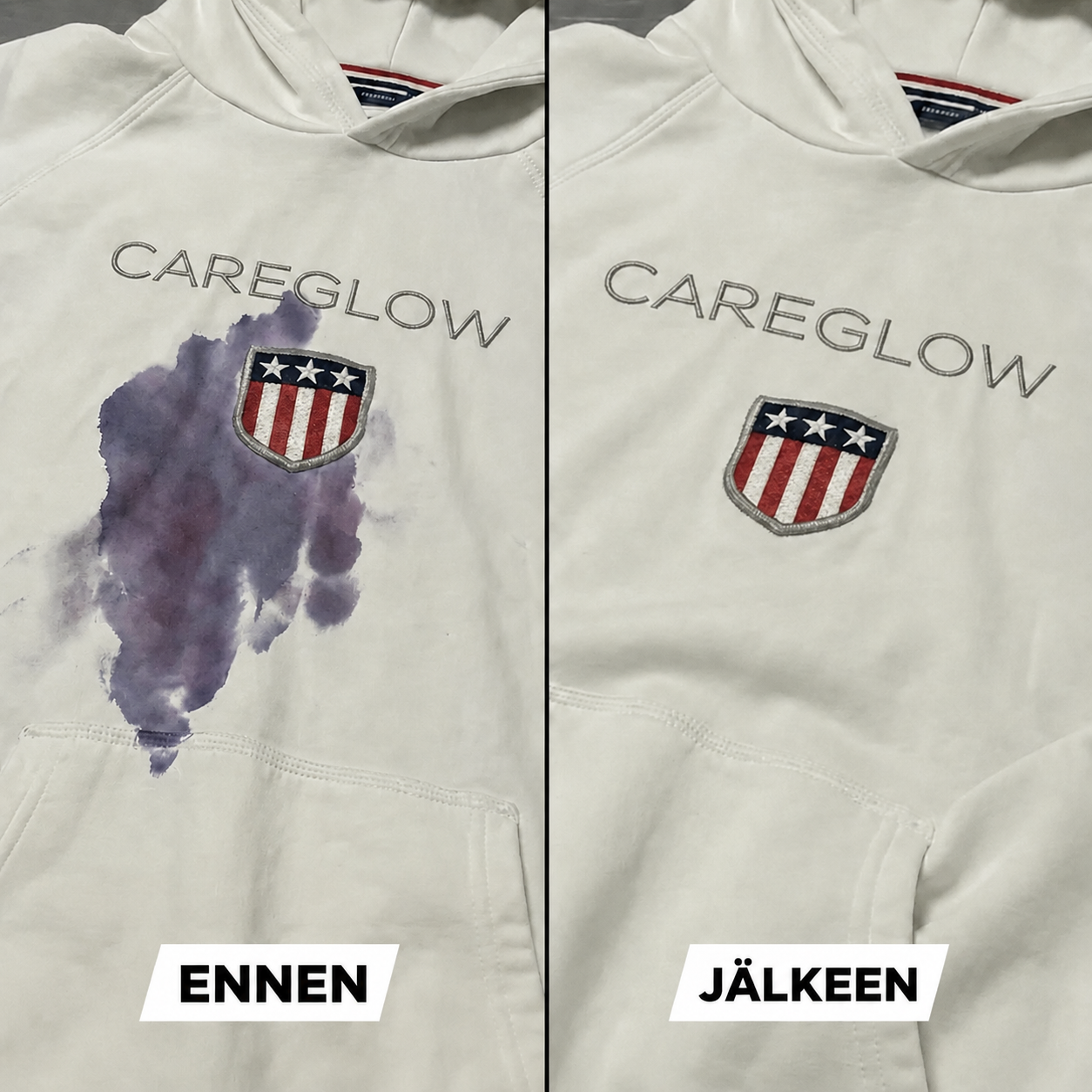 CareGlow™ Power – Poistaa tahrat, joihin muut tuotteet eivät pysty