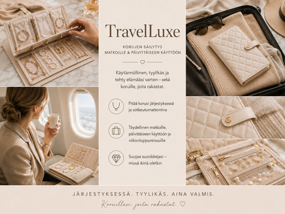 TravelLuxe – Korujen säilytysrasia arkeen ja matkalle