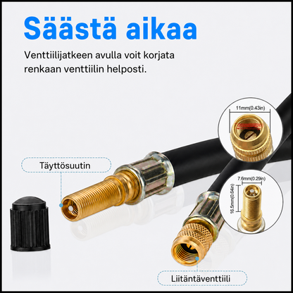 Yleismallinen venttiilin jatkokappale