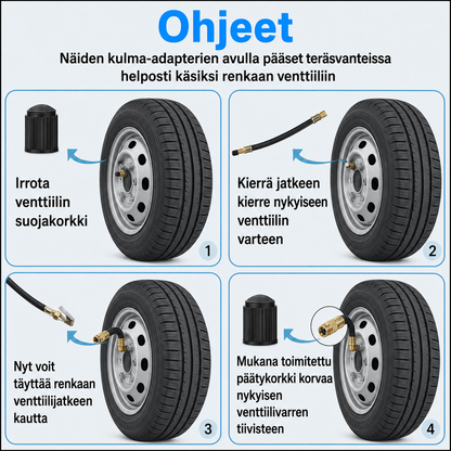 Yleismallinen venttiilin jatkokappale