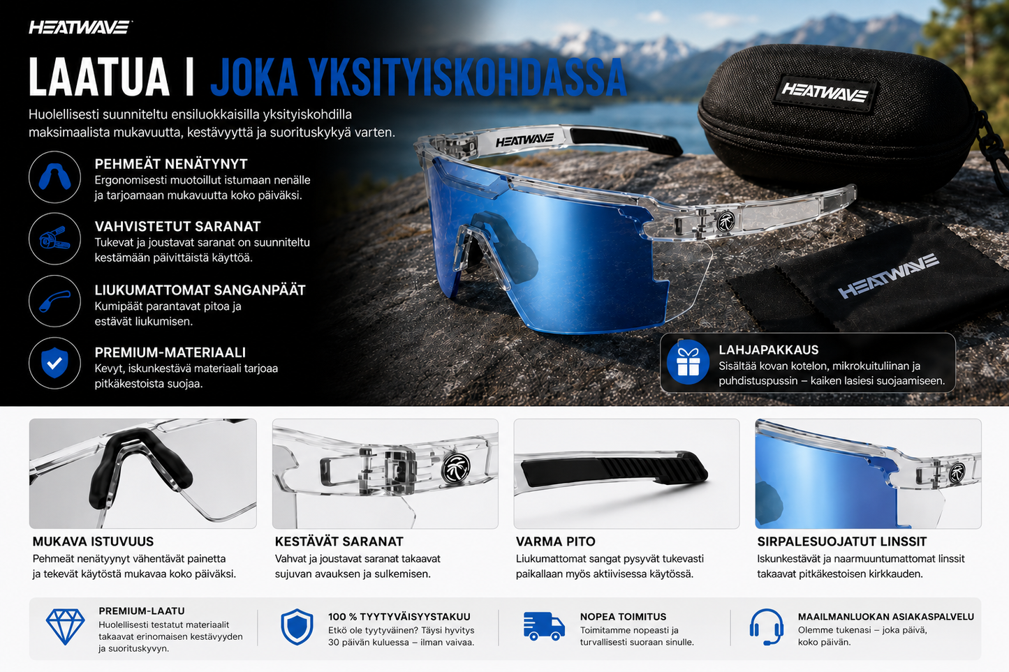 Aurinkolasit mukautuvilla linsseillä