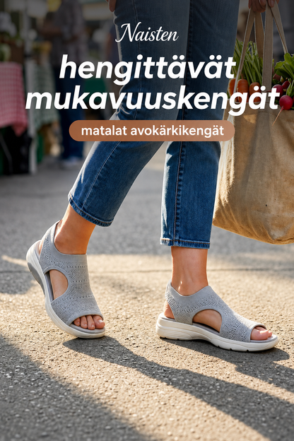 Mukavat, hengittävät matalat sandaalit
