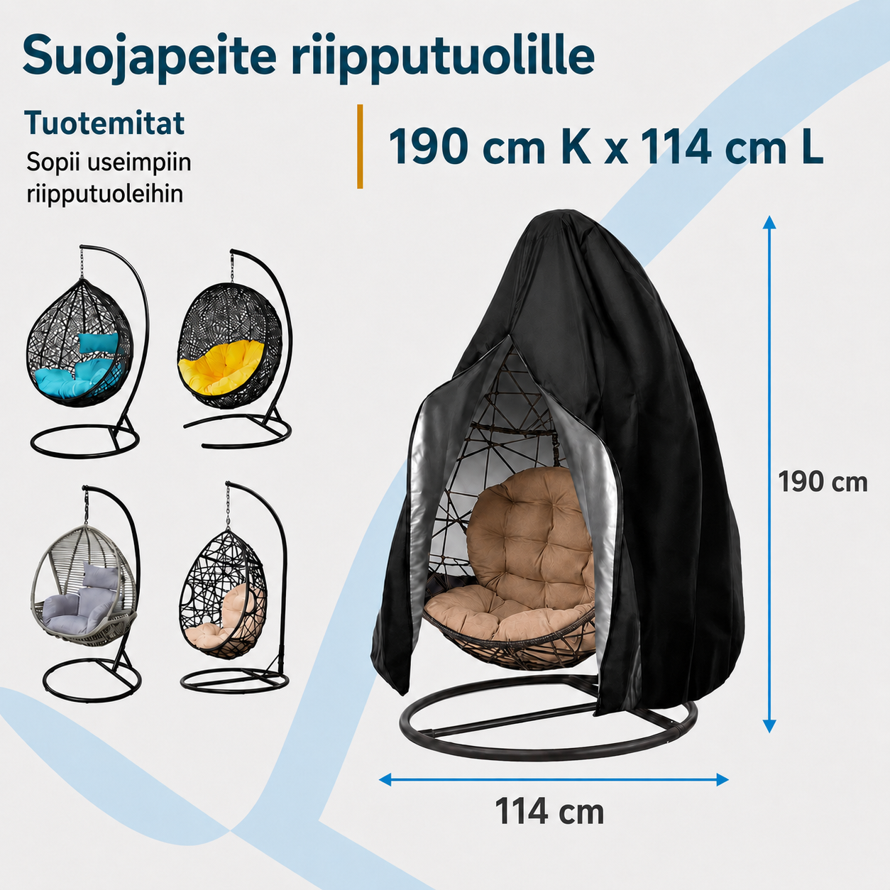 Vedenpitävä suojapeite munatuolille