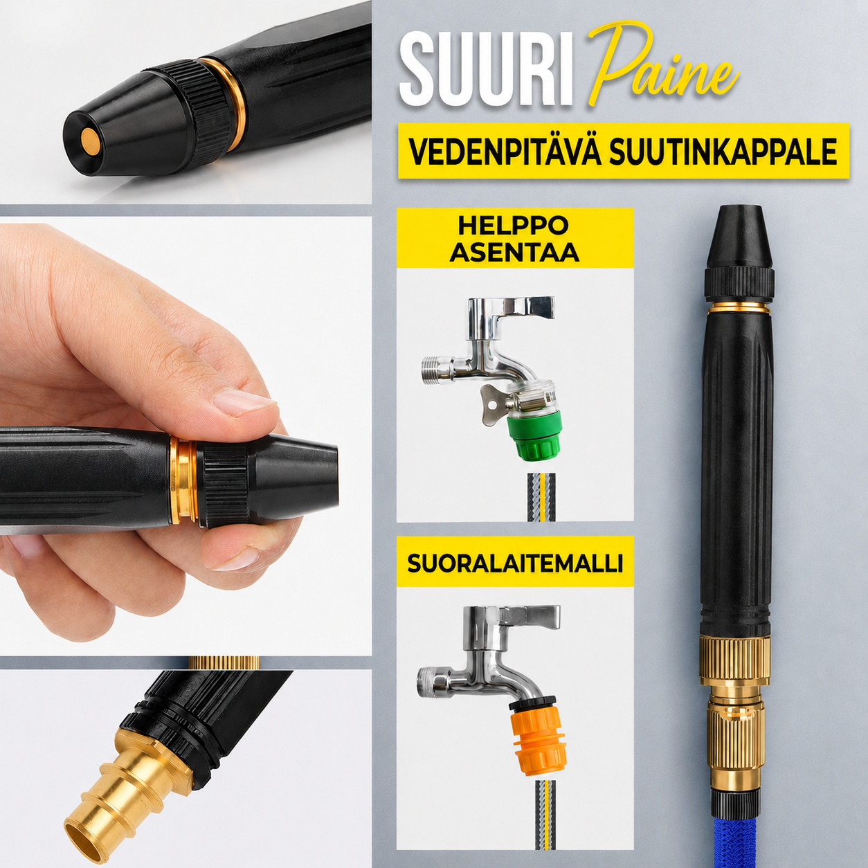 Parannettu painepesuri autonpesuun