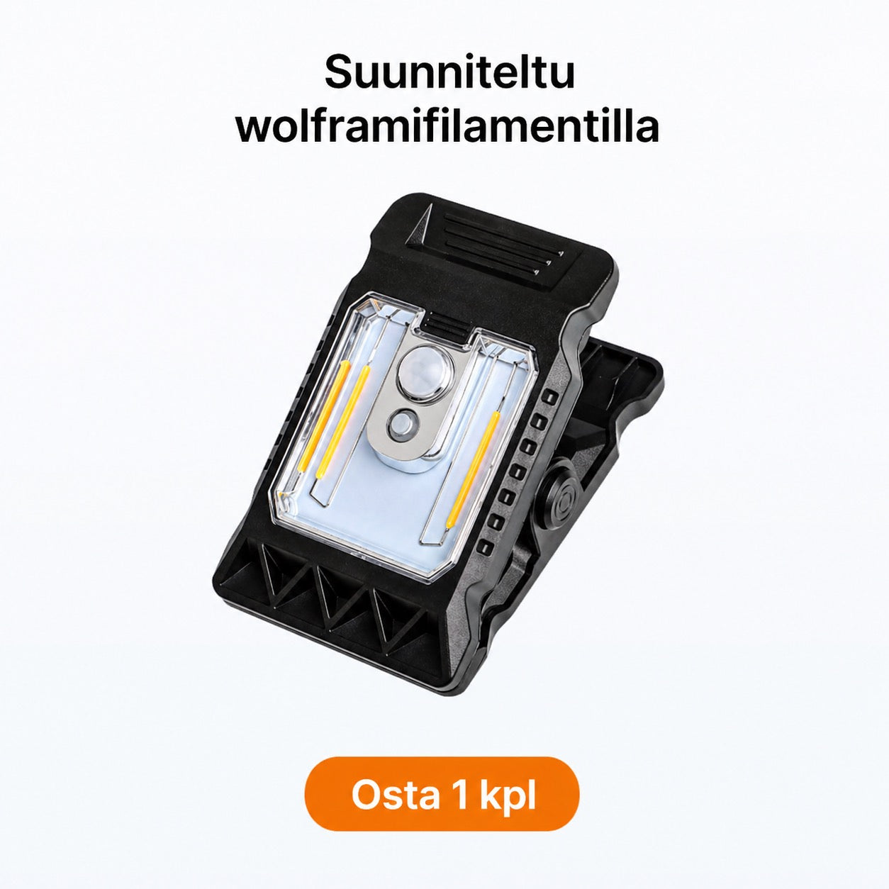 Aurinkokäyttöinen ulkovalo liiketunnistimella ja klipsikiinnityksellä