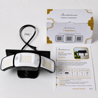 SolarGlow - Aurinkokäyttöinen ulkovalo liiketunnistimilla