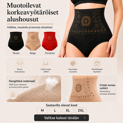Korkeavyötäröiset Muotoilevat Shortsit