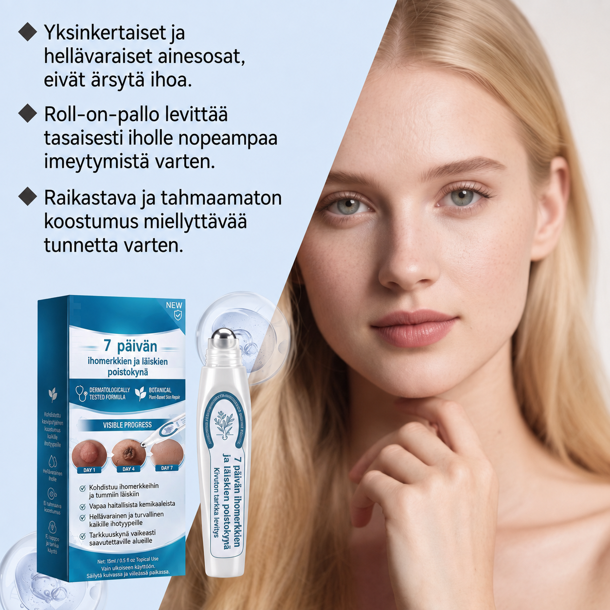 ClearRoller™ Roller-seerumi – edistynyt kirkkaalle iholle