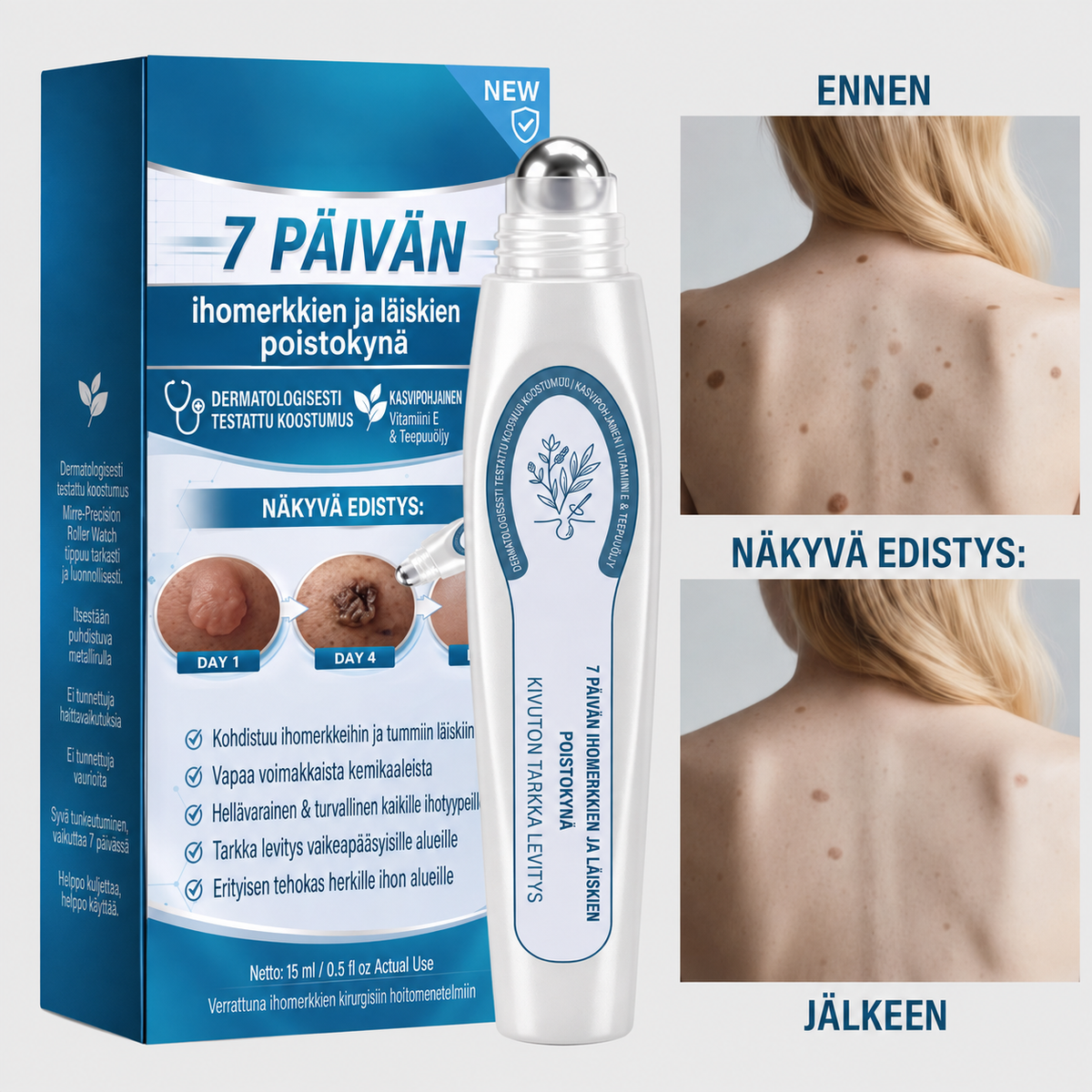 ClearRoller™ Roller-seerumi – edistynyt kirkkaalle iholle