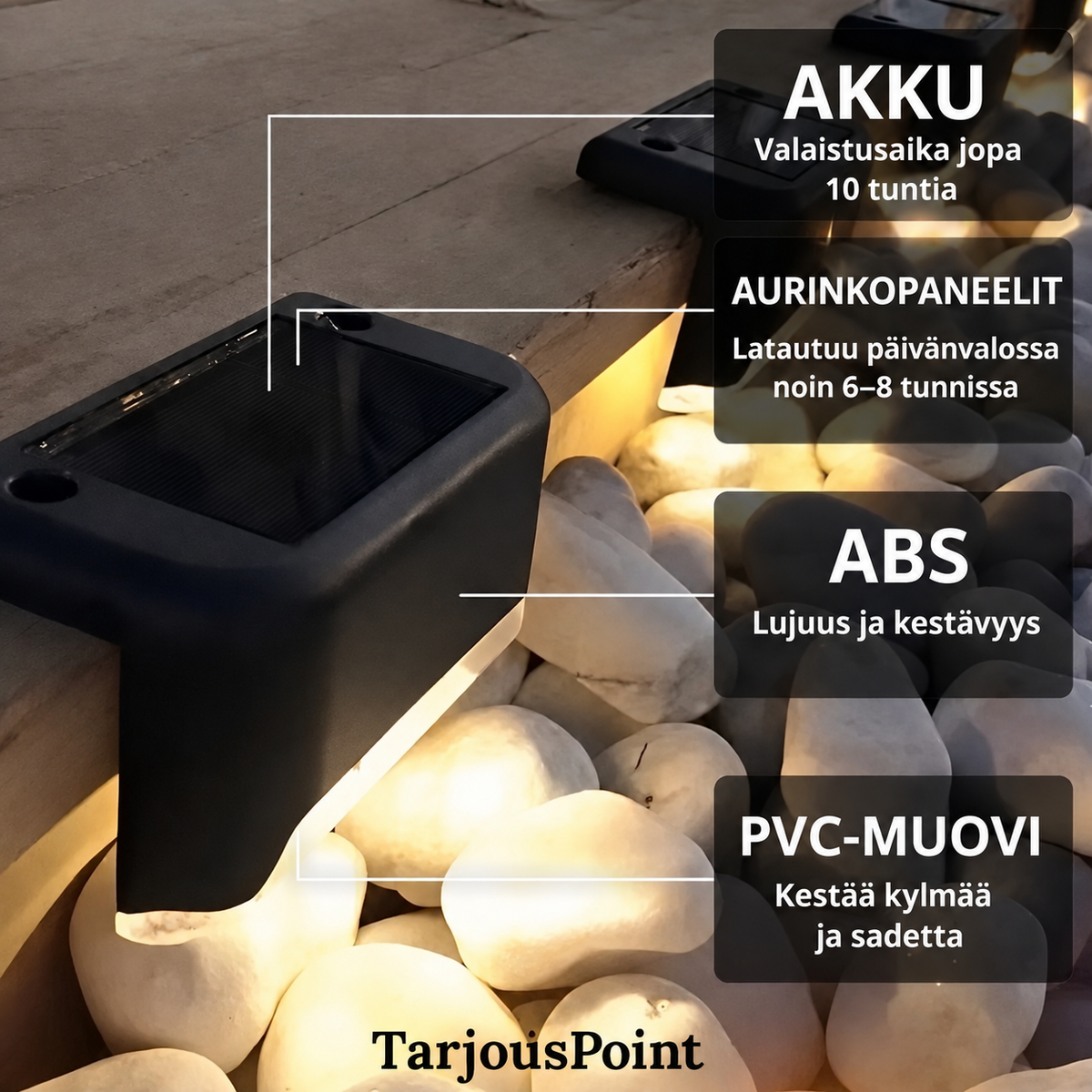 Aurinkoenergialla toimiva ulkovalaisin
