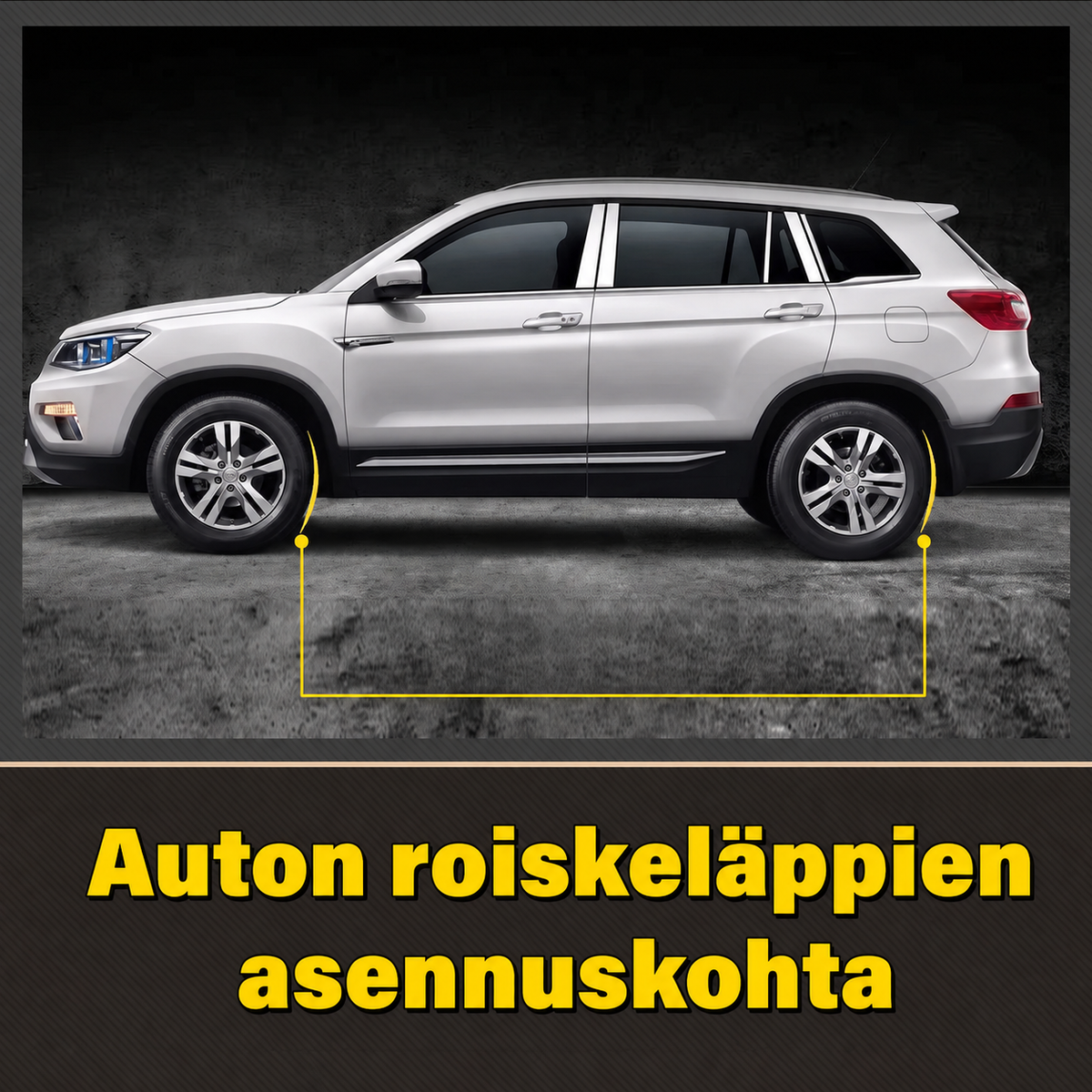 Auton logolla varustetut roiskeläpät – 4 kpl