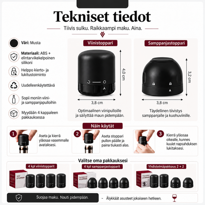 Pullonsuljin Viinille ja Samppanjalle