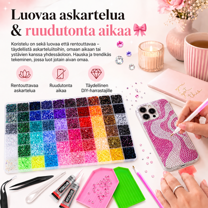 Bedazzle Kit – 48 000 strassikiveä 60 värissä