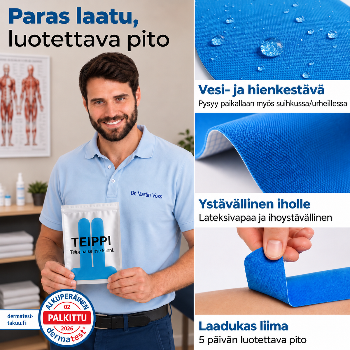Polvinivelen Korjausteippi - Liiku jälleen luottavaisesti ilman, että sinun tarvitsee jatkuvasti ajatella polveasi