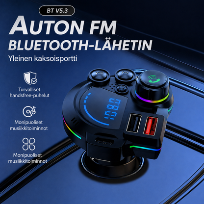 Universaali FM Bluetooth -lähetin - Langaton musiikin suoratoisto ja handsfree-puhelut