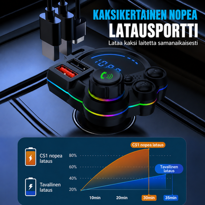 Universaali FM Bluetooth -lähetin - Langaton musiikin suoratoisto ja handsfree-puhelut