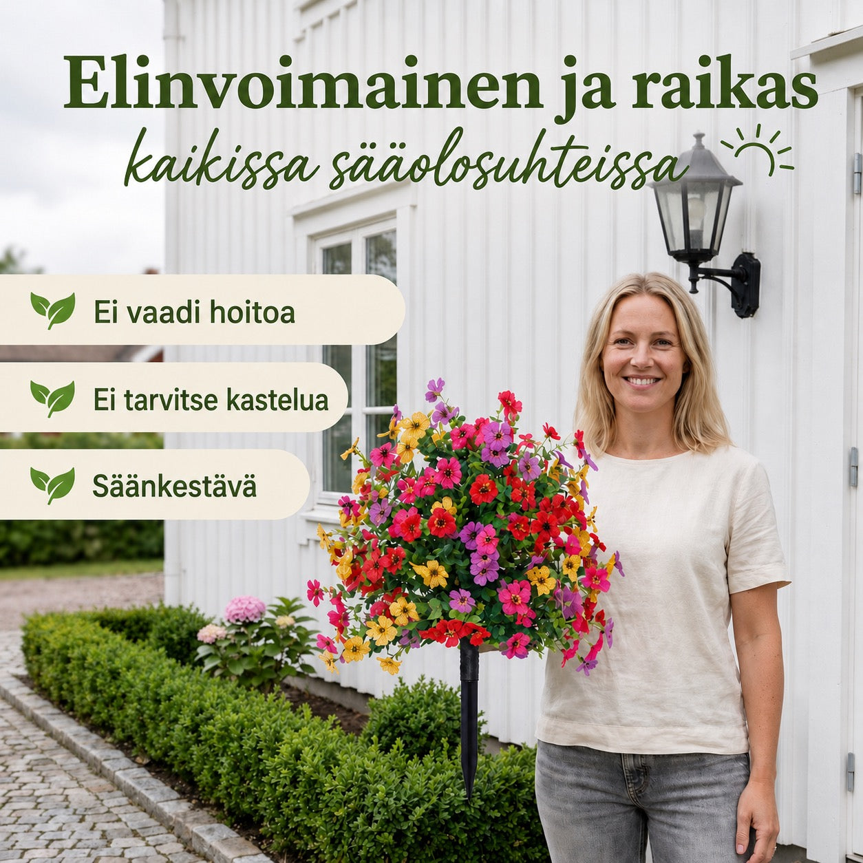 FloraLux - Laadukkaat Tekokukat Sisäänkäynnille ja Terassille