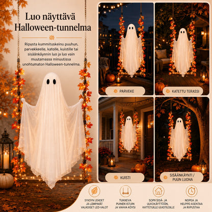 LED-valaistuksella varustettu kummituskeinu – tämän vuoden Halloween-uutuus!