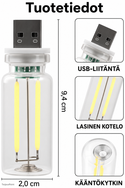 USB-yövalo autoon