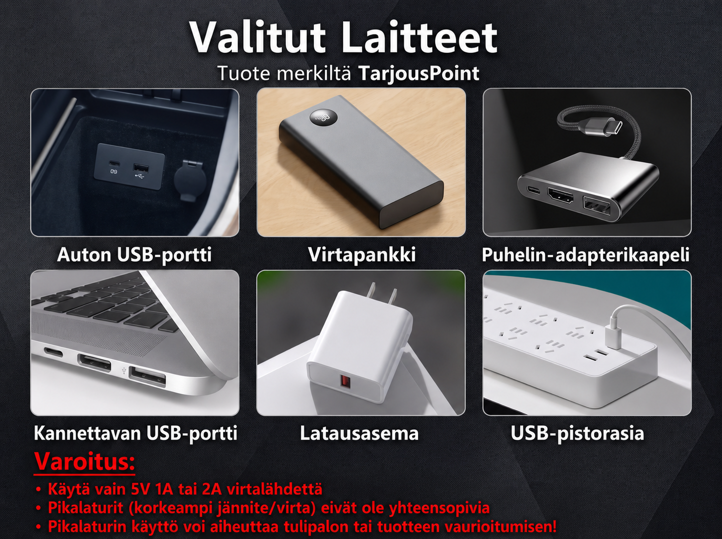 USB-yövalo autoon