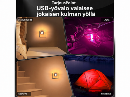 USB-yövalo autoon