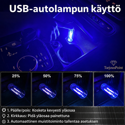 USB-yövalo autoon