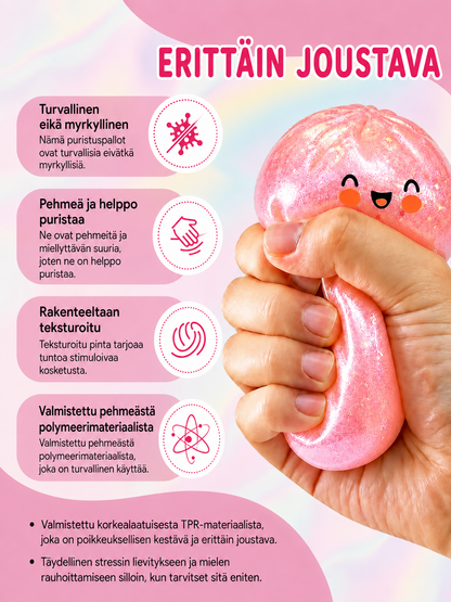 Glitter Dumpling Squishy – tämän hetken suloisin stressipallo