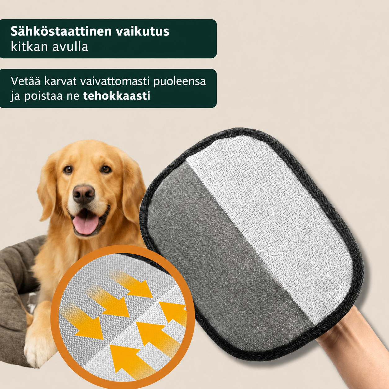 Uudelleenkäytettävä Lemmikkien Karvanpoistaja - 2 Kappaleen Setti