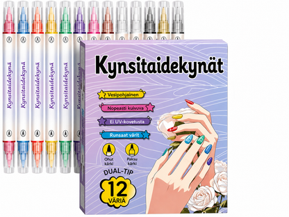 Kaksipäinen Kynsitaidekynäsetti