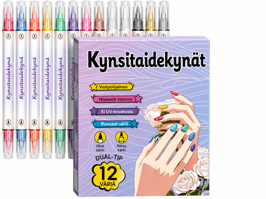 Kaksipäinen Kynsitaidekynäsetti