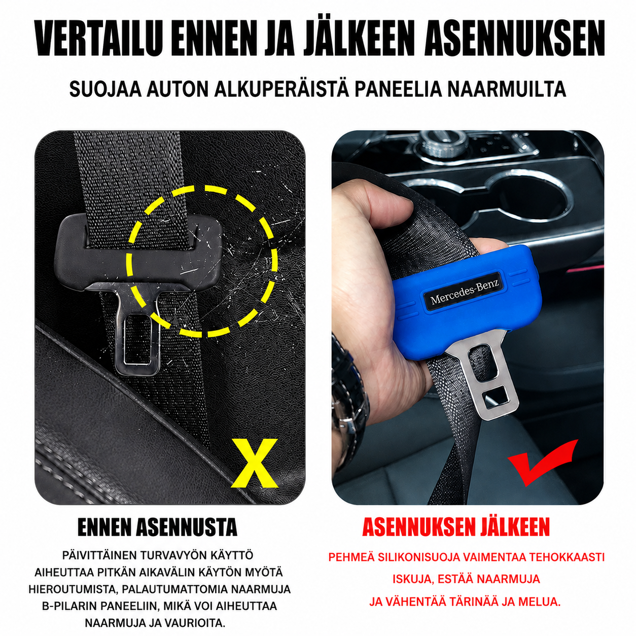 Turvavyön logollinen suojakuori