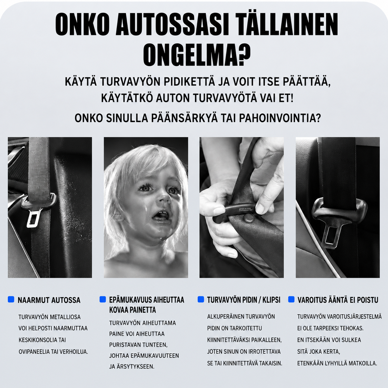 Turvavyön logollinen suojakuori