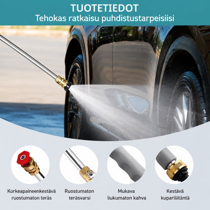 AquaForce - Korkeapaineinen Suihkusuutin - Tehokasta Puhdistusta Puutarhaletkulle